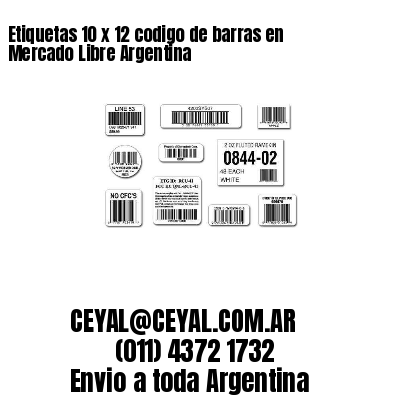 Etiquetas 10 x 12 codigo de barras en Mercado Libre Argentina