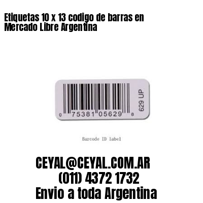 Etiquetas 10 x 13 codigo de barras en Mercado Libre Argentina