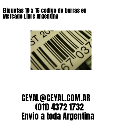 Etiquetas 10 x 16 codigo de barras en Mercado Libre Argentina