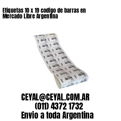 Etiquetas 10 x 19 codigo de barras en Mercado Libre Argentina