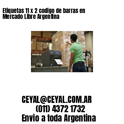 Etiquetas 11 x 2 codigo de barras en Mercado Libre Argentina