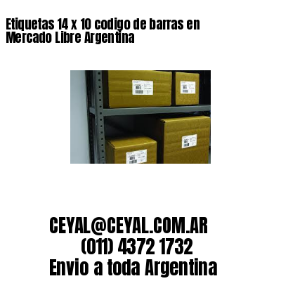 Etiquetas 14 x 10 codigo de barras en Mercado Libre Argentina