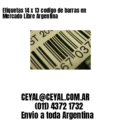Etiquetas 14 x 13 codigo de barras en Mercado Libre Argentina