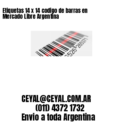 Etiquetas 14 x 14 codigo de barras en Mercado Libre Argentina