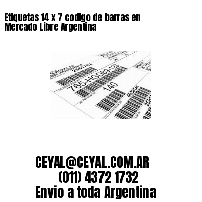 Etiquetas 14 x 7 codigo de barras en Mercado Libre Argentina