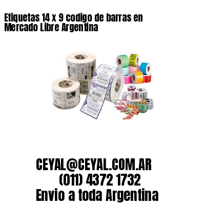 Etiquetas 14 x 9 codigo de barras en Mercado Libre Argentina
