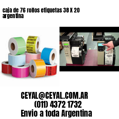 caja de 76 rollos etiquetas 38 X 20 argentina