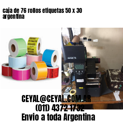 caja de 76 rollos etiquetas 50 x 30 argentina	