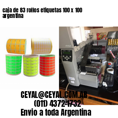 caja de 83 rollos etiquetas 100 x 100 argentina	