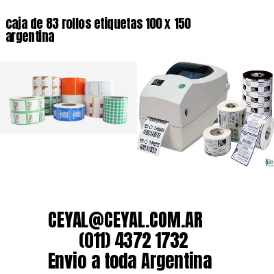 caja de 83 rollos etiquetas 100 x 150 argentina