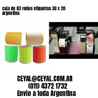 caja de 83 rollos etiquetas 30 x 20 argentina	