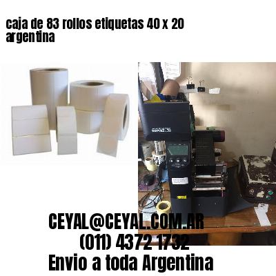 caja de 83 rollos etiquetas 40 x 20 argentina	