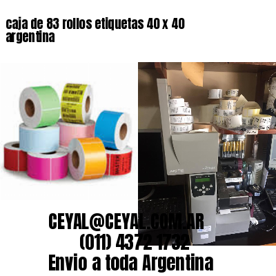 caja de 83 rollos etiquetas 40 x 40 argentina	