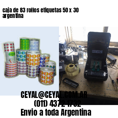 caja de 83 rollos etiquetas 50 x 30 argentina
