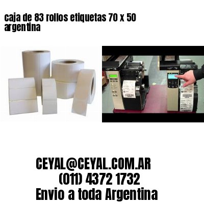 caja de 83 rollos etiquetas 70 x 50 argentina	