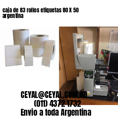 caja de 83 rollos etiquetas 80 X 50 argentina