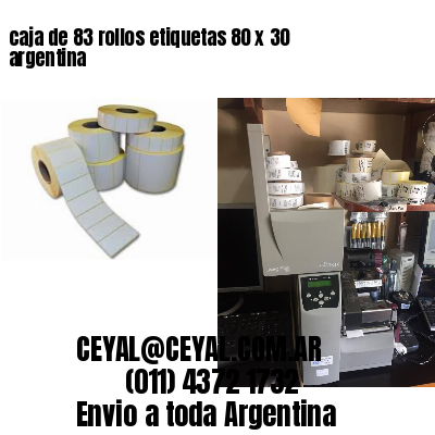 caja de 83 rollos etiquetas 80 x 30 argentina