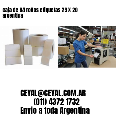 caja de 84 rollos etiquetas 29 X 20 argentina
