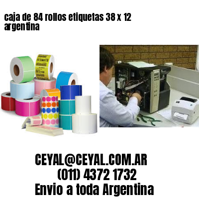 caja de 84 rollos etiquetas 38 x 12 argentina