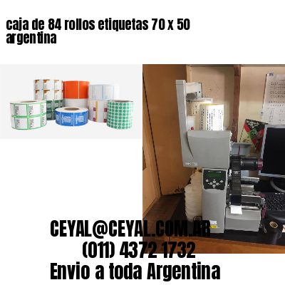 caja de 84 rollos etiquetas 70 x 50 argentina