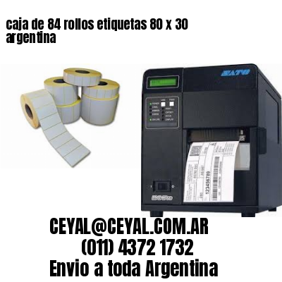 caja de 84 rollos etiquetas 80 x 30 argentina	