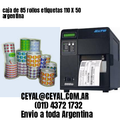 caja de 85 rollos etiquetas 110 X 50 argentina
