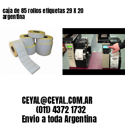 caja de 85 rollos etiquetas 29 X 20 argentina