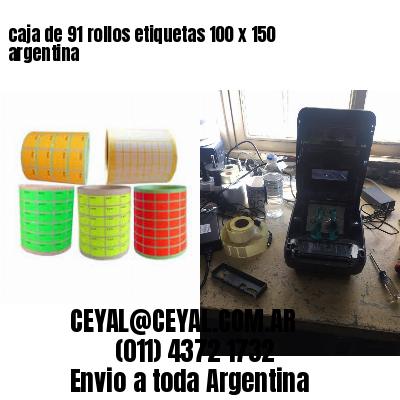 caja de 91 rollos etiquetas 100 x 150 argentina