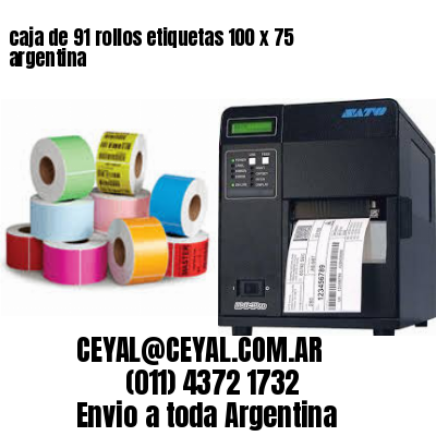 caja de 91 rollos etiquetas 100 x 75 argentina