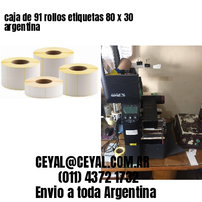caja de 91 rollos etiquetas 80 x 30 argentina