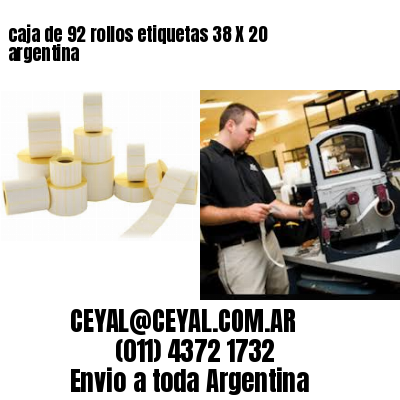 caja de 92 rollos etiquetas 38 X 20 argentina