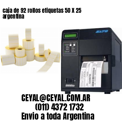 caja de 92 rollos etiquetas 50 X 25 argentina