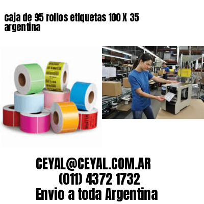 caja de 95 rollos etiquetas 100 X 35 argentina