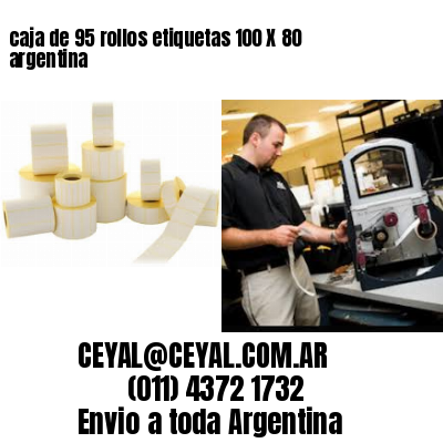 caja de 95 rollos etiquetas 100 X 80 argentina