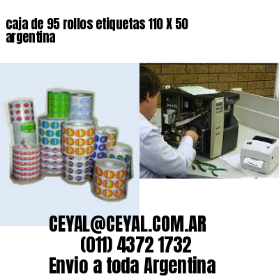 caja de 95 rollos etiquetas 110 X 50 argentina