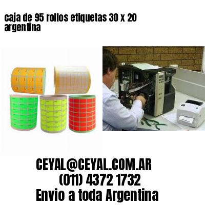 caja de 95 rollos etiquetas 30 x 20 argentina