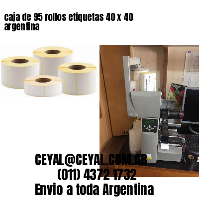 caja de 95 rollos etiquetas 40 x 40 argentina