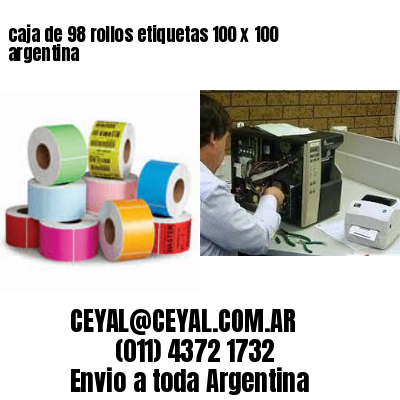 caja de 98 rollos etiquetas 100 x 100 argentina