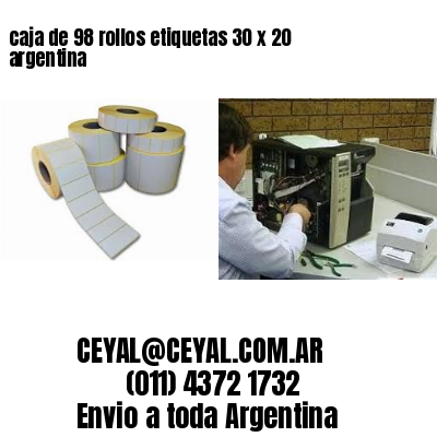 caja de 98 rollos etiquetas 30 x 20 argentina