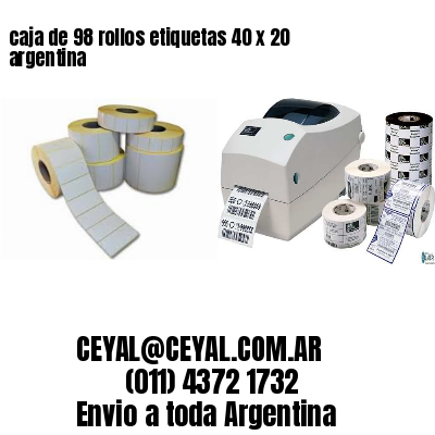 caja de 98 rollos etiquetas 40 x 20 argentina
