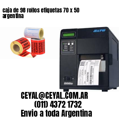 caja de 98 rollos etiquetas 70 x 50 argentina