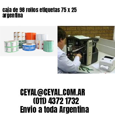 caja de 98 rollos etiquetas 75 x 25 argentina