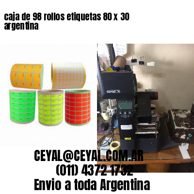 caja de 98 rollos etiquetas 80 x 30 argentina