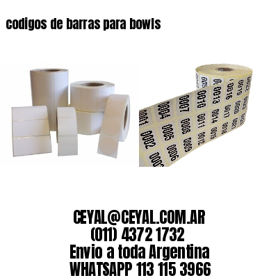 codigos de barras para bowls