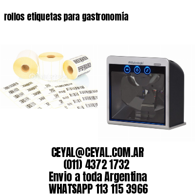 rollos etiquetas para gastronomía	