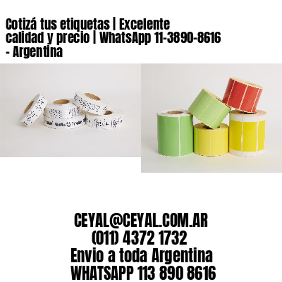 Cotizá tus etiquetas | Excelente calidad y precio | WhatsApp 11-3890-8616 - Argentina