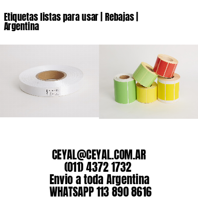 Etiquetas listas para usar | Rebajas | Argentina