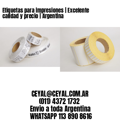 Etiquetas para impresiones | Excelente calidad y precio | Argentina