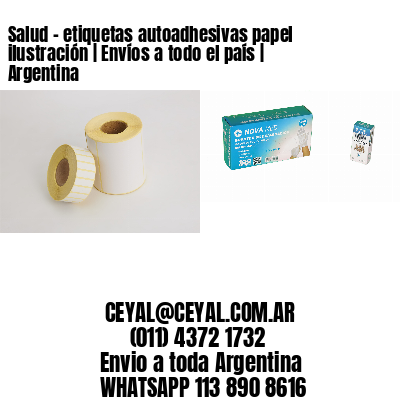 Salud - etiquetas autoadhesivas papel ilustración | Envíos a todo el país | Argentina