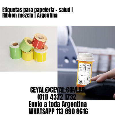 Etiquetas para papelería - salud | Ribbon mezcla | Argentina